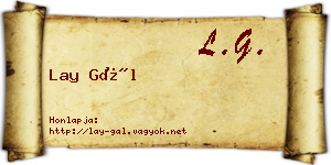 Lay Gál névjegykártya